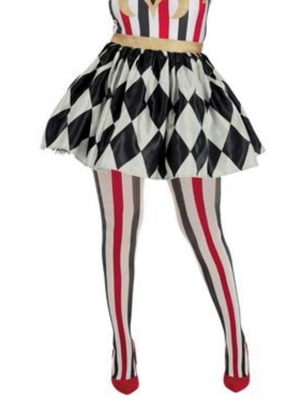 Amscan Black and White Harlequin Circus Skirt Size 2X New